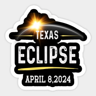 2024 Solar Eclipse Texas USA Totality Sticker